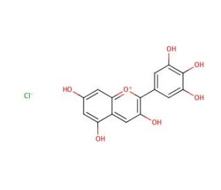 Delphinidin chloride (CAS 528-53-0) - chemical structure image