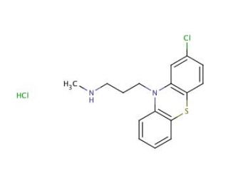Demethyl Chlorpromazine Hydrochloride (CAS 3953-65-9) - chemical structure image