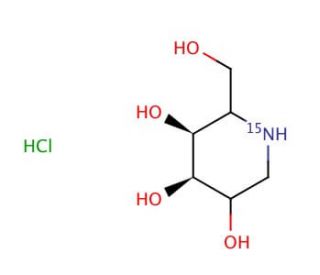 Deoxygalactonojirimycin-15N Hydrochloride - chemical structure image