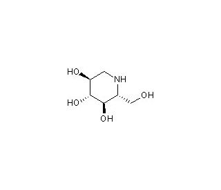 Deoxynojirimycin (CAS 19130-96-2) - chemical structure image