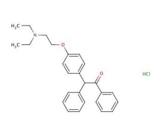 Deschloro-1,2-dihydro-2-oxo Clomiphene Hydrochloride Salt - chemical structure image