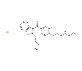 Desethyl Amiodarone Hydrochloride (CAS 96027-74-6) - chemical structure image