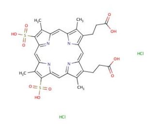 Deuteroporphyrin IX 2,4-disulfonic acid dihydrochloride (CAS 623946-74-7) - chemical structure image