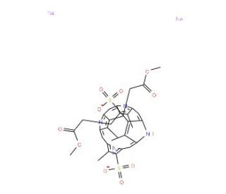 Deuteroporphyrin IX 2,4-disulfonic acid dimethyl ester disodium salt (CAS 58537-78-3) - chemical structure image