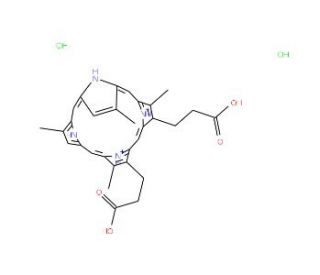 Deuteroporphyrin IX dihydrochloride (CAS 68929-05-5) - chemical structure image