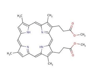 Deuteroporphyrin IX dimethyl ester (CAS 10589-94-3) - chemical structure image