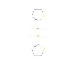 Di(2-thienyl)-1,1,2,2-tetramethyldisilane (CAS 124733-24-0) - chemical structure image