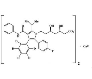 di(Atorvastatin-d5) Calcium Salt (CAS 222412-82-0) - chemical structure image