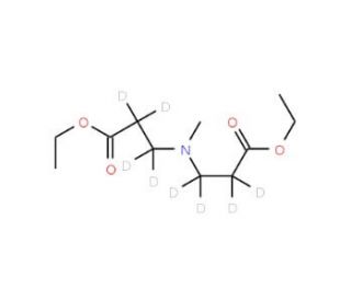Di-&beta;-carbethoxyethyl-d8-methylamine (CAS 1189723-57-6) - chemical structure image