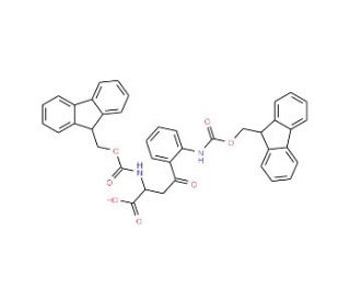 Di-Fmoc-2-amino-3-(2-aminobenzoyl) propionic acid - chemical structure image