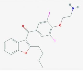Di(N-desethyl) Amiodarone Hydrochloride - chemical structure image