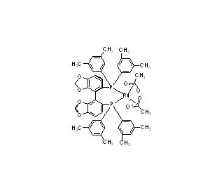 Diacetato[(R)-5,5&prime;-bis[di(3,5-xylyl)phosphino]-4,4&prime;-bi-1,3-benzodioxole]ruthenium(II) - chemical structure image