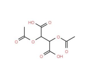 (&minus;)-Diacetyl-L-tartaric Acid (CAS 51591-38-9) - chemical structure image