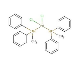 Dichlorobis(methyldiphenylphosphine)palladium(II) (CAS 52611-08-2) - chemical structure image