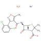 Dicloxacillin sodium salt monohydrate (CAS 13412-64-1) - chemical structure image