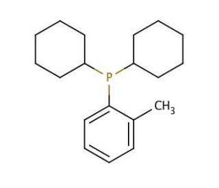 Dicyclohexyl(2-methylphenyl)phosphine (CAS 173593-25-4) - chemical structure image