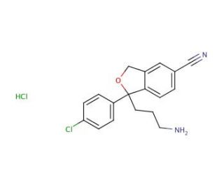 Didemethylchloro Citalopram Hydrochloride (CAS 887354-48-5) - chemical structure image