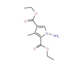 Diethyl 1-amino-3-methyl-1H-pyrrole-2,4-dicarboxylate (CAS 427878-69-1) - chemical structure image
