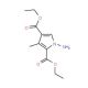 Diethyl 1-amino-3-methyl-1H-pyrrole-2,4-dicarboxylate (CAS 427878-69-1) - chemical structure image