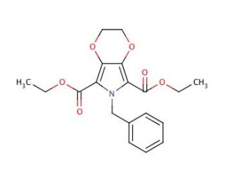 Diethyl 1-benzyl-3,4-ethylenedioxypyrrole-2,5-dicarboxylate (CAS 557795-97-8) - chemical structure image