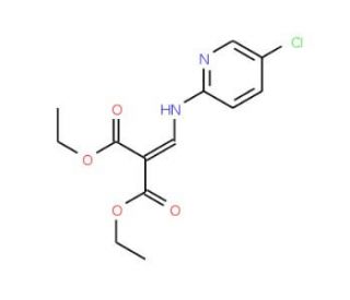 Diethyl 2-{[(5-chloro-2-pyridinyl)amino]-methylene}malonate (CAS 16867-57-5) - chemical structure image