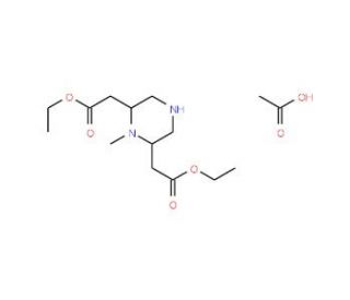 Diethyl 2,2&prime;-[(2R,6S)-1-methylpiperazine-2,6-diyl]diacetate acetic acid - chemical structure image