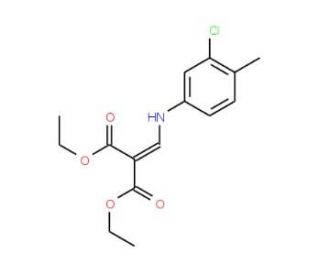 Diethyl 2-((3-chloro-4-methylphenylamino)methylene)malonate (CAS 103976-11-0) - chemical structure image