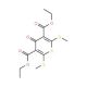 Diethyl 2,6-bis(methylthio)-4-oxo-4H-thiopyran-3,5-dicarboxylate (CAS 13700-78-2) - chemical structure image