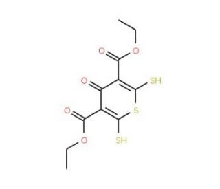 Diethyl 2,6-dimercapto-4-oxo-4H-thiopyran-3,5-dicarboxylate (CAS 35388-08-0) - chemical structure image