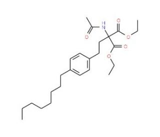 Diethyl 2-Acetamido-2-[2-(4-octylphenylethyl)malonate (CAS 162358-08-9) - chemical structure image