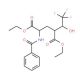 Diethyl 2-(benzoylamino)-4-(2,2,2-trifluoro-1-hydroxyethyl)pentanedioate - chemical structure image