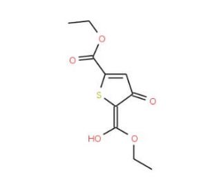 diethyl 3-hydroxythiophene-2,5-dicarboxylate (CAS 99187-10-7) - chemical structure image