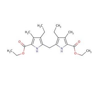 Diethyl 5,5&prime;-methylenebis(4-ethyl-3-methyl-2-pyrrolecarboxylate) (CAS 6305-93-7) - chemical structure image