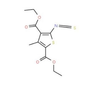 Diethyl 5-isothiocyanato-3-methylthiophene-2,4-dicarboxylate - chemical structure image
