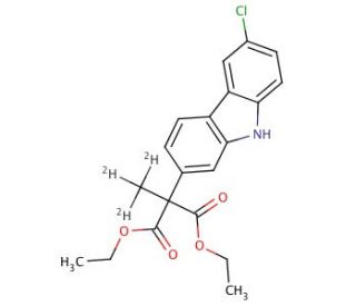 Diethyl-(6-chloro-2-carbazolyl)methyl-d3 Malonate (CAS 1189473-03-7) - chemical structure image