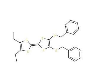 Diethyl bis-(benzylthio)tetrathiafulvalene (CAS 698359-01-2) - chemical structure image