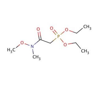 Diethyl (N-methoxy-N-methylcarbamoylmethyl)phosphonate (CAS 124931-12-0) - chemical structure image