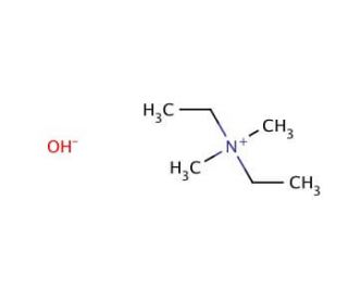 Diethyldimethylammonium hydroxide solution (CAS 95500-19-9) - chemical structure image