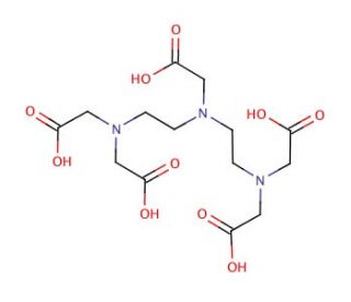 Diethylenetriaminepentaacetic acid (CAS 67-43-6) - chemical structure image