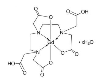Diethylenetriaminepentaacetic acid gadolinium(III) dihydrogen salt (CAS 86050-77-3) - chemical structure image