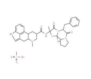 Dihydroergotamine Methanesulfonate Salt (CAS 6190-39-2) - chemical structure image