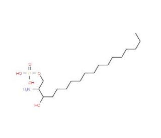 Dihydrosphingosine-1-phosphate, D-erythro (CAS 28508-07-8) - chemical structure image