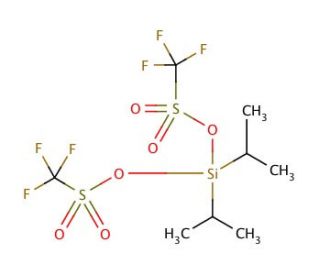 Diisopropylsilyl bis(trifluoromethanesulfonate) (CAS 85272-30-6) - chemical structure image