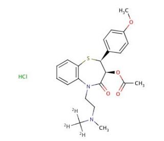 Diltiazem-d3 Hydrochloride (CAS 1217623-80-7) - chemical structure image