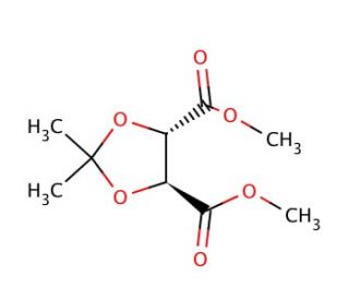 (&plus;)-Dimethyl 2,3-O-isopropylidene-D-tartrate (CAS 37031-30-4) - chemical structure image