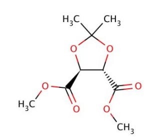 (&minus;)-Dimethyl 2,3-O-isopropylidene-L-tartrate (CAS 37031-29-1) - chemical structure image