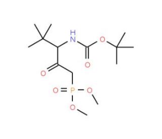 Dimethyl((3S)-4,4-dimethyl-3-(Boc-amino)-2-oxopentyl)phosphonate (CAS 176504-89-5) - chemical structure image