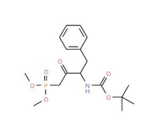 Dimethyl((3S)-4-phenyl-3-(Boc-amino)-2-oxobutyl)phosphonate (CAS 176504-90-8) - chemical structure image
