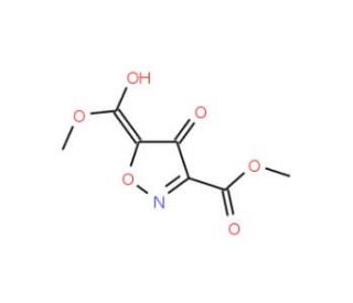 dimethyl 4-hydroxyisoxazole-3,5-dicarboxylate (CAS 6620-30-0) - chemical structure image