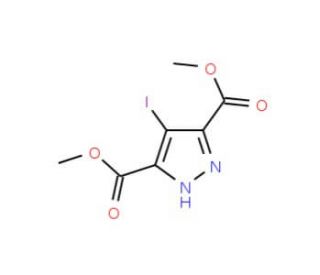 Dimethyl 4-iodo-1H-pyrazole-3,5-dicarboxylate (CAS 1027819-68-6) - chemical structure image